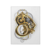 Steampunkherz mit Manometer Notizblock (Rotiert)