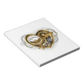 Steampunkherz mit Manometer Notizblock (angewinkelt)