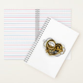 Steampunkherz mit Manometer Notizblock (Innen)