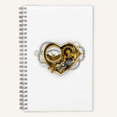 Steampunkherz mit Manometer Notizblock (Vorderseite)