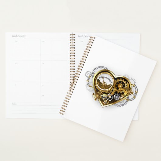 Steampunkherz mit Manometer Planer (Anzeige)