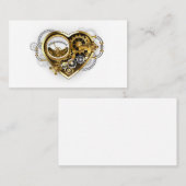 Steampunkherz mit Manometer Platzkarte (Vorne/Hinten)