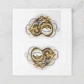 Steampunkherz mit Manometer Platzkarte (Außenseite Aufgefaltet)