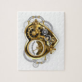 Steampunkherz mit Manometer Puzzle (Vertikal)