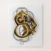 Steampunkherz mit Manometer Puzzle (Vertikal)