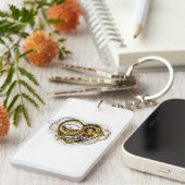 Steampunkherz mit Manometer Schlüsselanhänger (Vorderseite rechts)