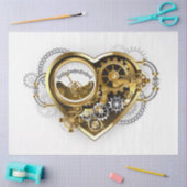 Steampunkherz mit Manometer Seidenpapier (Basteln)