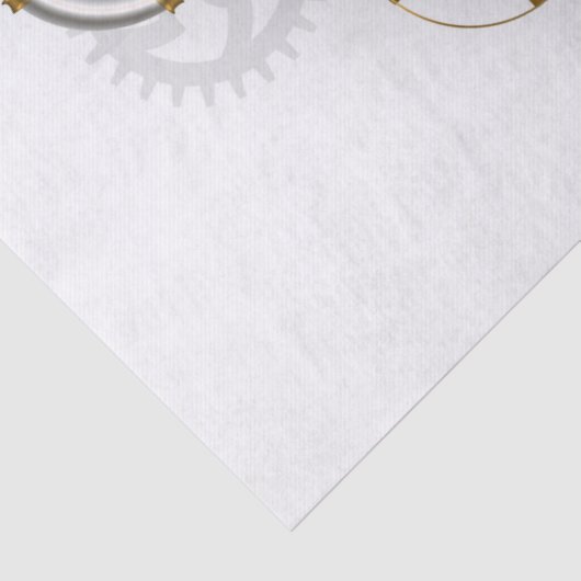 Steampunkherz mit Manometer Seidenpapier (Detail)