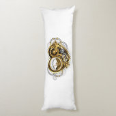 Steampunkherz mit Manometer Seitenschläferkissen (Rückseite (Vertikal))