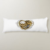 Steampunkherz mit Manometer Seitenschläferkissen (Vorderseite)