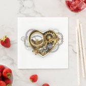 Steampunkherz mit Manometer Serviette (Beispiel)