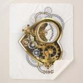 Steampunkherz mit Manometer Sherpadecke (Vorderseite)