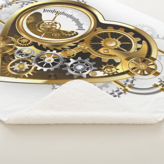 Steampunkherz mit Manometer Sherpadecke (3/4)