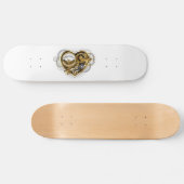 Steampunkherz mit Manometer Skateboard (Horizontal)