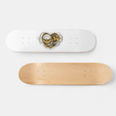 Steampunkherz mit Manometer Skateboard (Horizontal)