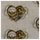Steampunkherz mit Manometer Stoff (Nahaufnahme)