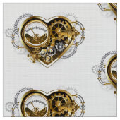 Steampunkherz mit Manometer Stoff (Nahaufnahme)