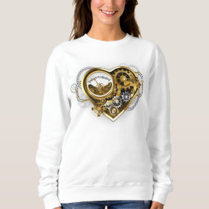Steampunkherz mit Manometer Sweatshirt