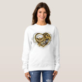Steampunkherz mit Manometer Sweatshirt (Vorne ganz)