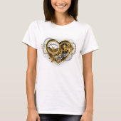 Steampunkherz mit Manometer T-Shirt (Vorderseite)