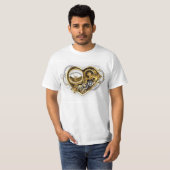 Steampunkherz mit Manometer T-Shirt (Vorne ganz)