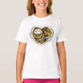Steampunkherz mit Manometer T-Shirt (Vorderseite)