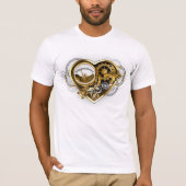 Steampunkherz mit Manometer T-Shirt (Vorderseite)
