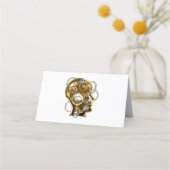 Steampunkherz mit Manometer Terminkarte (Rückseite)