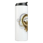 Steampunkherz mit Manometer Thermosbecher (Nach links gedreht)