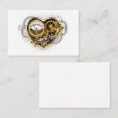 Steampunkherz mit Manometer Treuekarte (Vorne/Hinten)