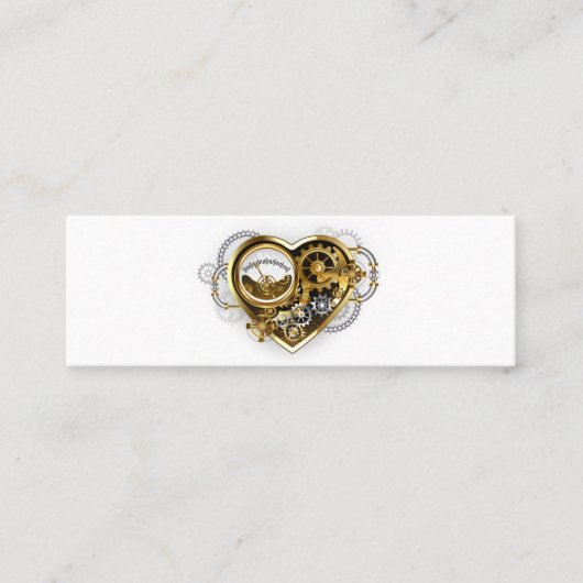 Steampunkherz mit Manometer Treuekarte (Vorderseite)