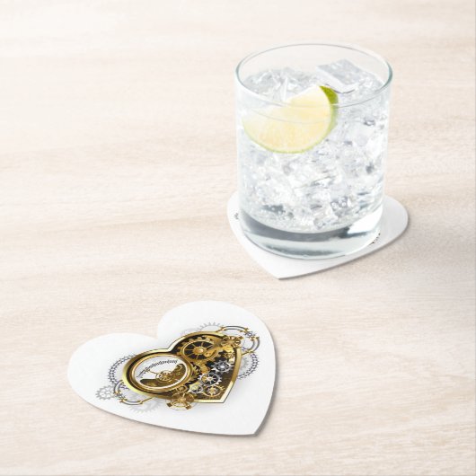 Steampunkherz mit Manometer Untersetzer (Vor Ort)