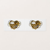 Steampunkherz mit Manometer Visitenkarten (Außenseite Aufgefaltet)