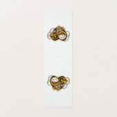 Steampunkherz mit Manometer Visitenkarten (Außenseite Aufgefaltet)