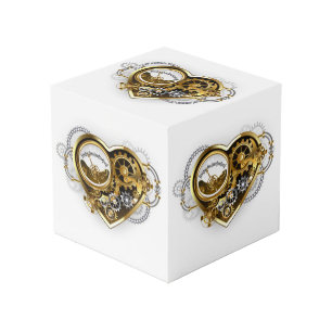 Steampunkherz mit Manometer Würfel