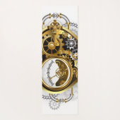 Steampunkherz mit Manometer Yogamatte (Rückseite)