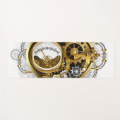 Steampunkherz mit Manometer Yogamatte (Vorderseite (Horizontal))