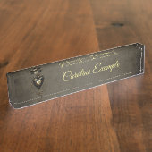 Steampunkherz Namensplakette (Seite)