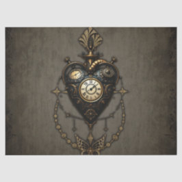 Steampunkherz Seidenpapier