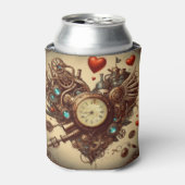Steampunkherz/Valentinstag Dosenkühler (Kanne Vorderseite)