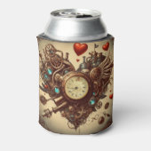 Steampunkherz/Valentinstag Dosenkühler (Kanne Rückseite)