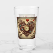 Steampunkherz/Valentinstag Glas (Rückseite)