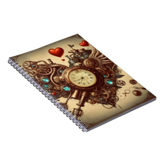 Steampunkherz/Valentinstag Notizblock (Rechte Seite)