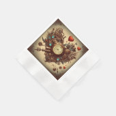 Steampunkherz/Valentinstag Serviette (Ecke)