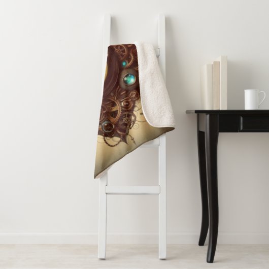 Steampunkherz/Valentinstag Sherpadecke (Beispiel)