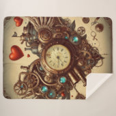 Steampunkherz/Valentinstag Sherpadecke (Vorderseite (Horizontal))