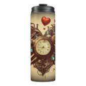Steampunkherz/Valentinstag Thermosbecher (Vorderseite)