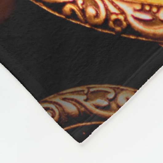 Steampunkherzdecke Fleecedecke (Ecke)