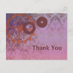Steampunkin abstrakte Dankeschön-Postkarte Postkarte
