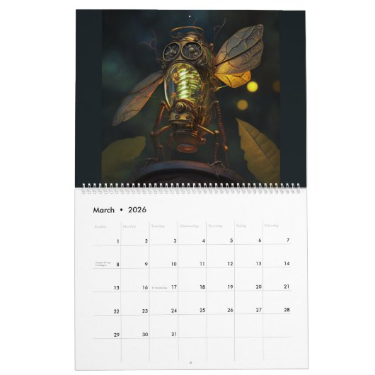 Steampunkkalender, Steampunk-Bug Kalender (Mär 2026)